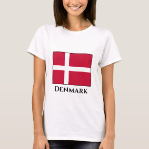 デンマーク(デンマーク)国旗 Tシャツ