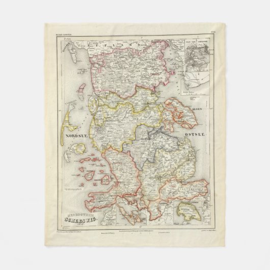 デンマーク、ドイツ2 フリースブランケット (正面)