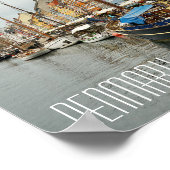 デンマーク、ニャブン通り船 ポスター (角)