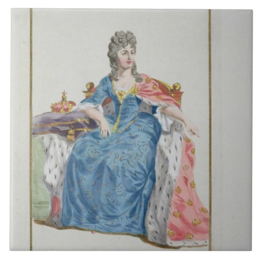 デンマーク、ノルウェーのマルグレットの(1353-1412年の)女王 タイル (正面)