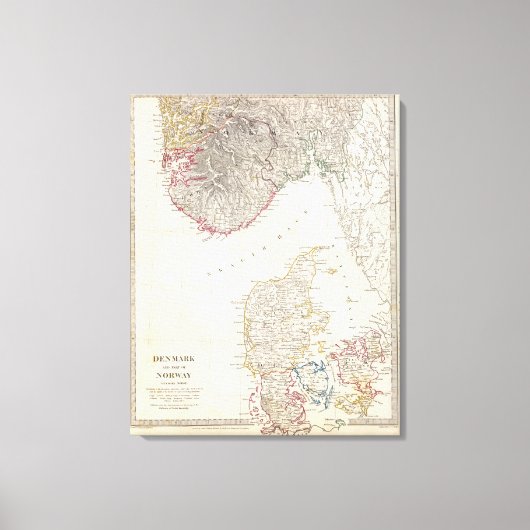デンマーク、ノルウェーのpt キャンバスプリント (正面)