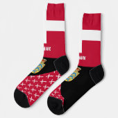 デンマーク、ファッション、デンマーク国旗、愛国心 ソックス (左)