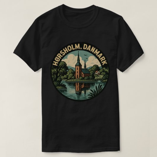 デンマーク・ホルスホルム教会 Tシャツ (デザイン正面)