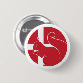 デンマーク・リス・デンマーク国立動物国旗 缶バッジ (正面&裏面)