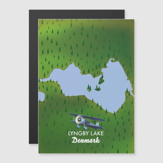 デンマーク リュンビー湖の地図 (正面/裏面)