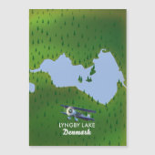 デンマーク リュンビー湖の地図 (正面)