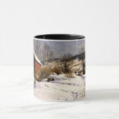 デンマーク，リレハンメルの冬の風景 マグカップ (中央)