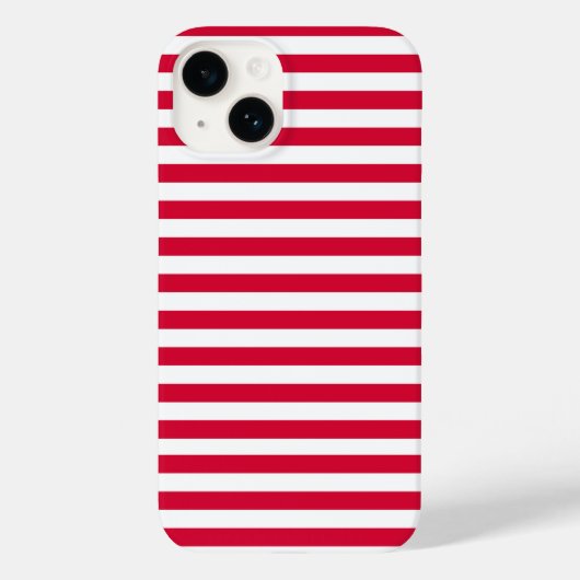 デンマーク 国旗 ストライプ 国 縦縞 赤 白 Case-Mate iPhoneケース (裏面)