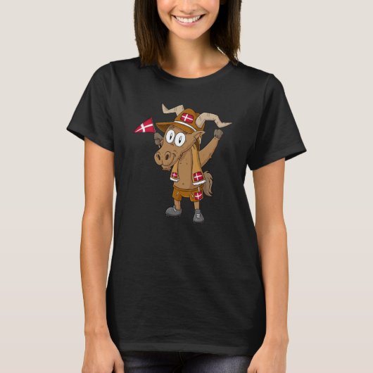 デンマーク 星座 山羊座 ファン Tシャツ (正面)