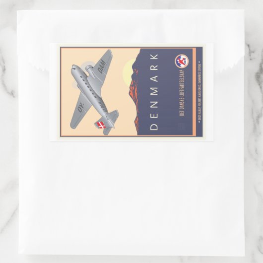 デンマーク 長方形シール (バッグ)