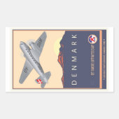 デンマーク 長方形シール (正面)