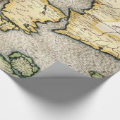 デンマーク(1596年)のヴィンテージの地図 ラッピングペーパー (コーナー)
