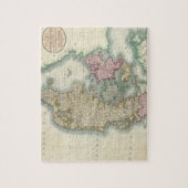デンマーク(1801年)のヴィンテージの地図 ジグソーパズル (縦)