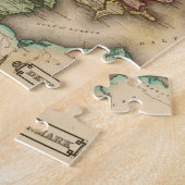 デンマーク(1831年)のヴィンテージの地図 ジグソーパズル (側面)