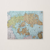 デンマーク(1905年)のヴィンテージの地図 ジグソーパズル (横)