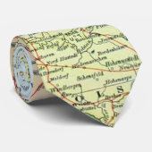 デンマーク(1905年)のヴィンテージの地図 ネクタイ (ロール)