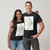 デンマーク Danmark 路線図 Tシャツ (ユニセックス)