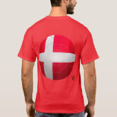デンマーク- De Rød-Hvide Football Tシャツ (裏面)
