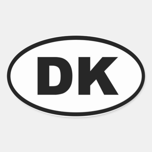 デンマーク – DK – ヨーロッパ 楕円形シール (正面)