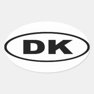 デンマーク – DK – ヨーロッパ 楕円形シール