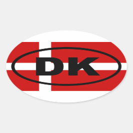デンマーク – DK – ヨーロッパ 楕円形シール