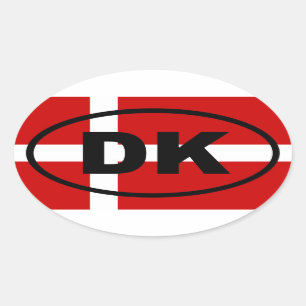 デンマーク – DK – ヨーロッパ 楕円形シール