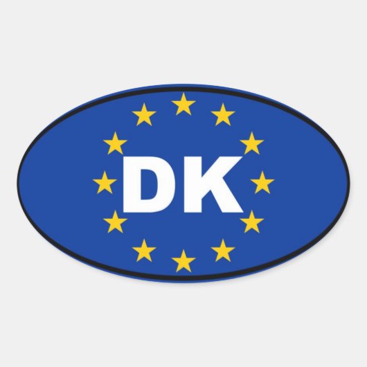デンマーク – DK – 欧州連合 楕円形シール (正面)