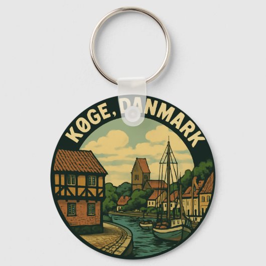 デンマーク Køge 旧市街 キーホルダー (正面)