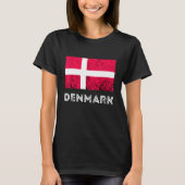 デンマークDannebrogデンマーク国旗DanskルーツデンマークP Tシャツ (正面)
