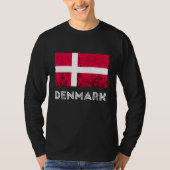 デンマークDannebrogデンマーク国旗DanskルーツデンマークP Tシャツ (正面)