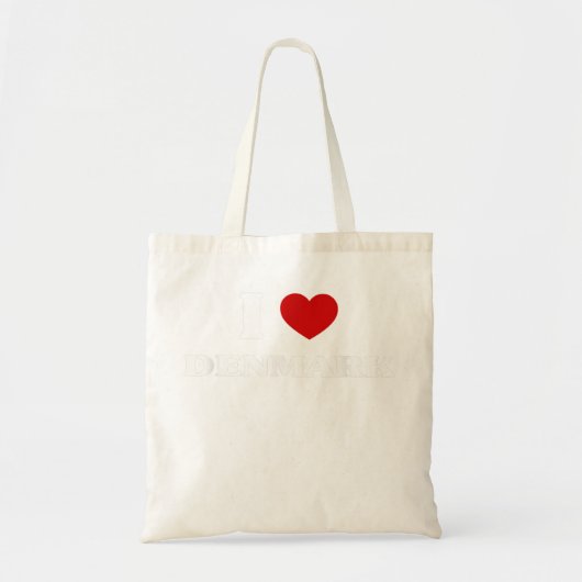 デンマークIハートデンマークお土産I Love Denmark トートバッグ (正面)