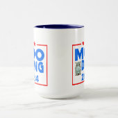 デンモーおもしろい選挙2024かわいいカバTシャツ マグカップ (中央)