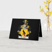 デン・オッター家紋 - 家族 crest カード (黄色い花)