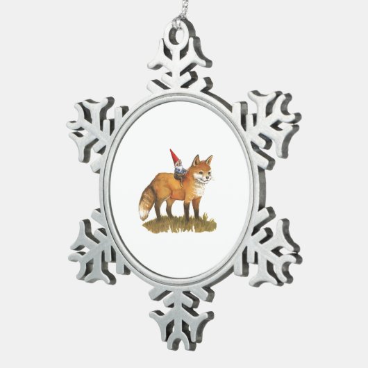 デヴィッドザ格言ウッドランドフォレストフレンズ スノーフレークピューターオーナメント (右)