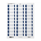 デヴィッド差出人住所の海軍と銀の星 ラベル (フルシート)