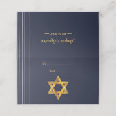 デヴィッド座席表の海軍とゴールデンスター プレイスカード (外部開封)