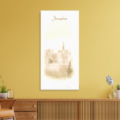 デヴィッド・オールドシティ・エルサレム・イスラエル絵画・アート キャンバスプリント (インサイチュ (リビング))