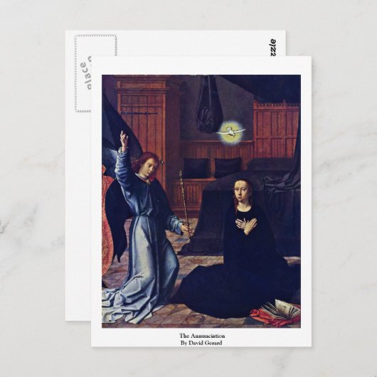 デヴィッド・ジェラードによる受胎告知 ポストカード (正面/裏面)
