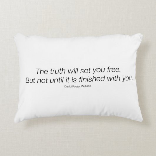 デヴィッド・フォスター・ウォレスの引用文の枕! アクセントクッション (正面)