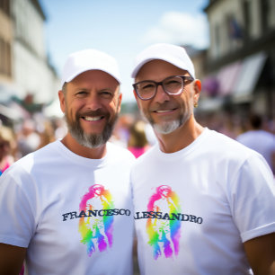 デヴィッドTシャツのレインボー像 – LGBTQ+プライドアート Tシャツ