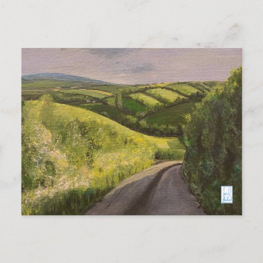 デヴォンカントリー側エクセター絵画イギリスのはがき ポストカード (正面)