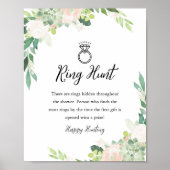 デヴォングリーンリーリングや輪狩りブライダルシャワーゲームサイン ポスター (正面)