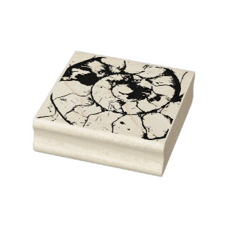 デヴォンシャーのアンモナイト化石スパイラル ラバースタンプ