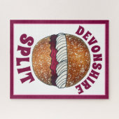 デヴォンシャースプリットクリームジャムティーショップカフェベーカリー ジグソーパズル (横)