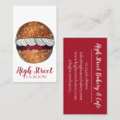 デヴォンシャースプリットクリームジャムティーショップカフェベーカリー 名刺 (正面/裏面)