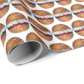 デヴォンシャースプリットクリームジャムティーブリティッシュベーカリーベーク ラッピングペーパー (ロールコーナー)