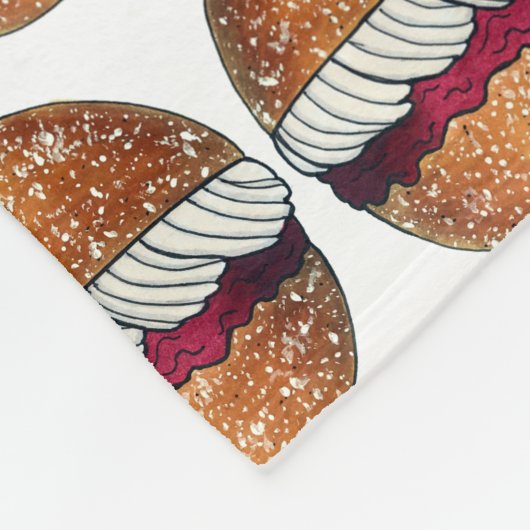 デヴォンシャースプリット英国ペストリーペストリー英国ベーキング フリースブランケット (角)