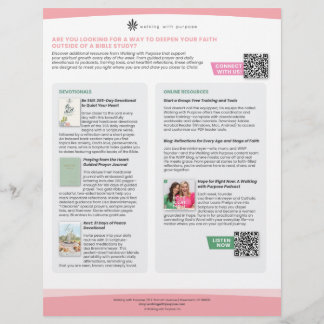 デヴォーショナルとオンラインリソースフライヤー チラシ