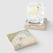 デヴルービーチマサチューセッツ州サンドストーンコースター ストーンコースター (横)