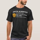 デーおもしろいタ科学者定義コンピュータ科学  Tシャツ (正面)